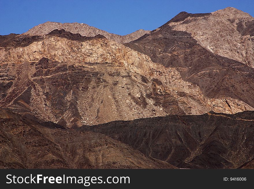 Landscape in the desert of Baja California Norte in Mexico