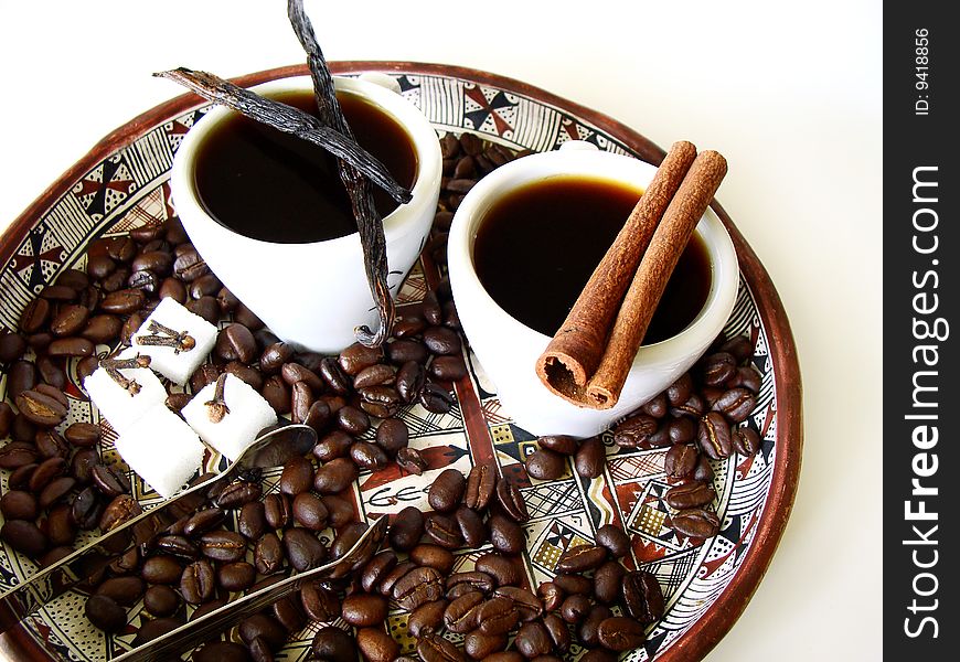 Etiopian arabian coffee with different aroma. Etiopian arabian coffee with different aroma