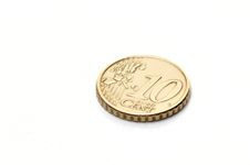 10 Euro Cent Isolated Royalty Free Stock Photography