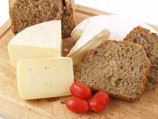 Bread, Tomatoes And Cheese Stock Image Bread, Tomatoes And Cheese Stock Image