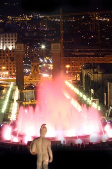 Magic Fountain In Barcelona, Spain Stock Photo Magic Fountain In Barcelona, Spain Stock Photo