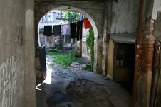 Courtyard In Tbilisi Stock Images