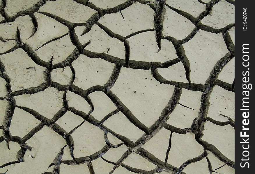 Texture of dried cracked soil. Texture of dried cracked soil