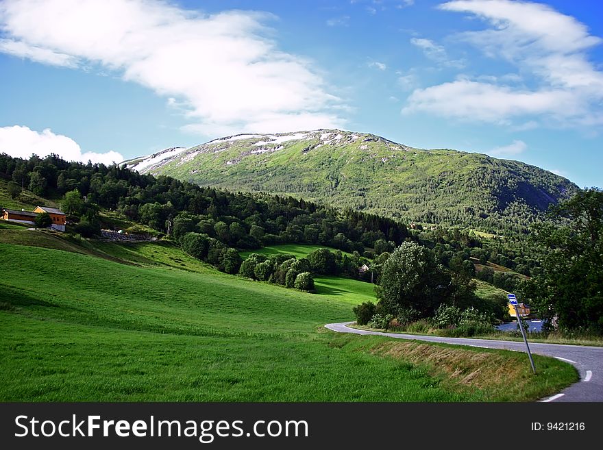 Idyllic landscape in central norway