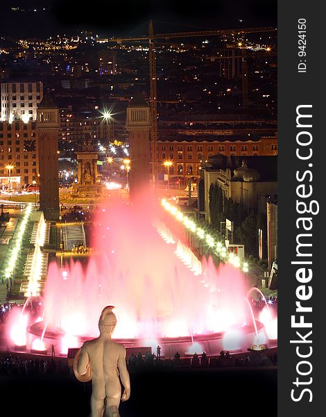Magic Fountain In Barcelona, Spain