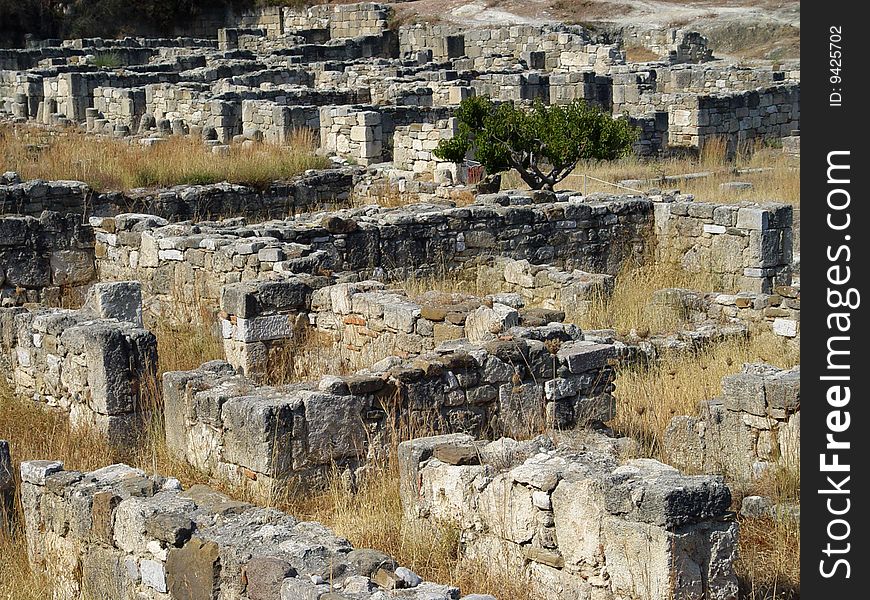 Ruins of Kamiros Town in Rhodes, Greece. Ruins of Kamiros Town in Rhodes, Greece