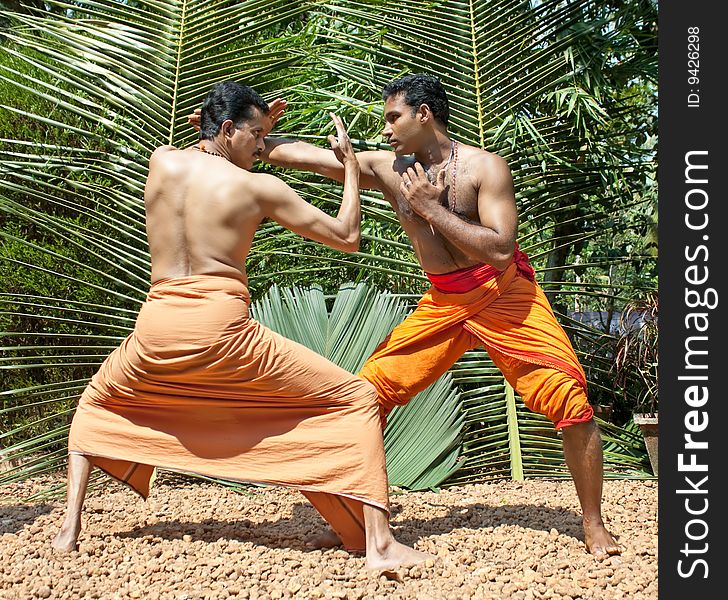 Kalarippayat, indian ancient martial art of Kerala, India. Kalarippayat, indian ancient martial art of Kerala, India