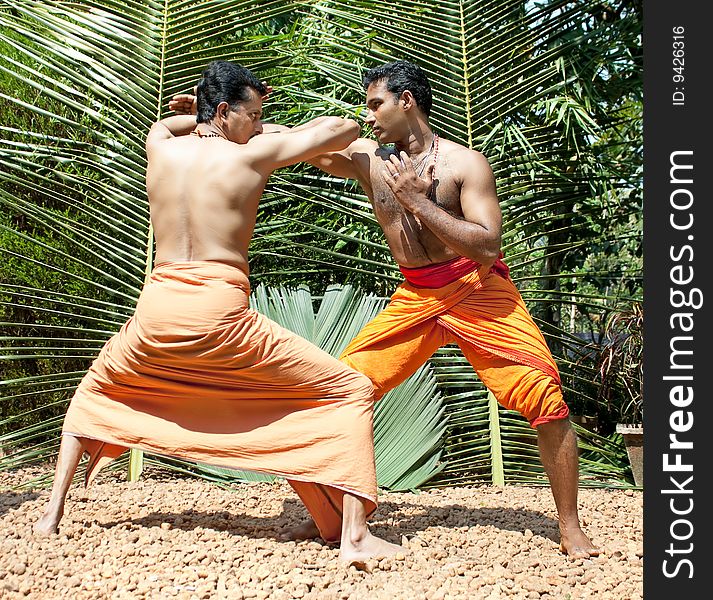 Kalarippayat, indian ancient martial art of Kerala, India. Kalarippayat, indian ancient martial art of Kerala, India