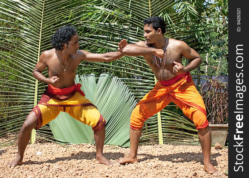 Kalarippayat, indian ancient martial art of Kerala, India. Kalarippayat, indian ancient martial art of Kerala, India