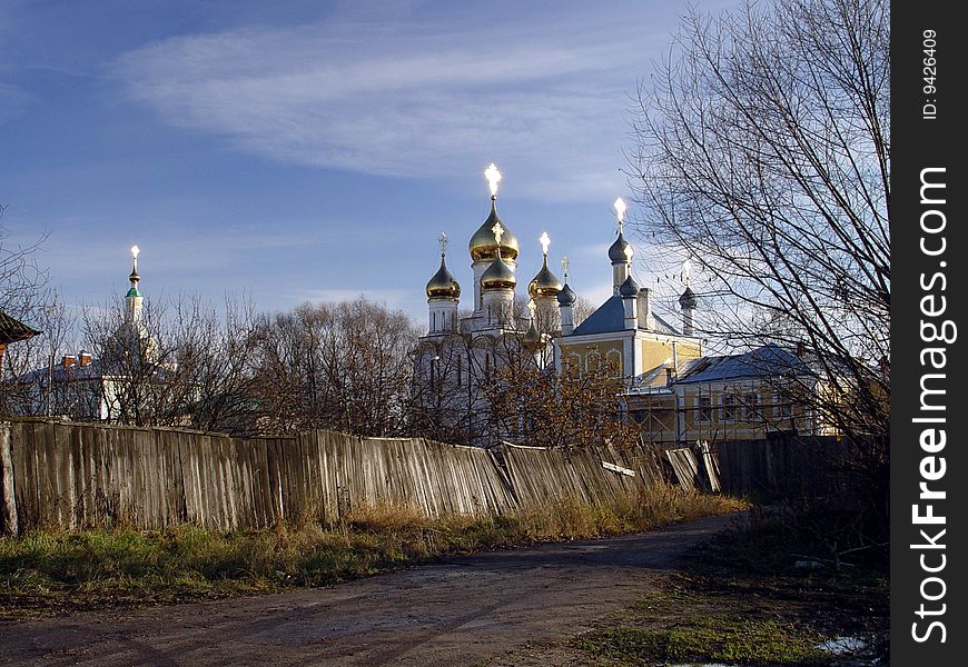 Russian Courtyard in Pereslavl Town