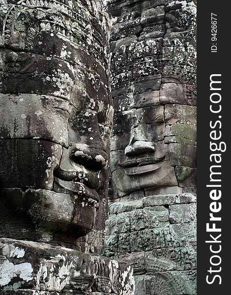 Ancient Stone Faces of Angkor, Cambodia