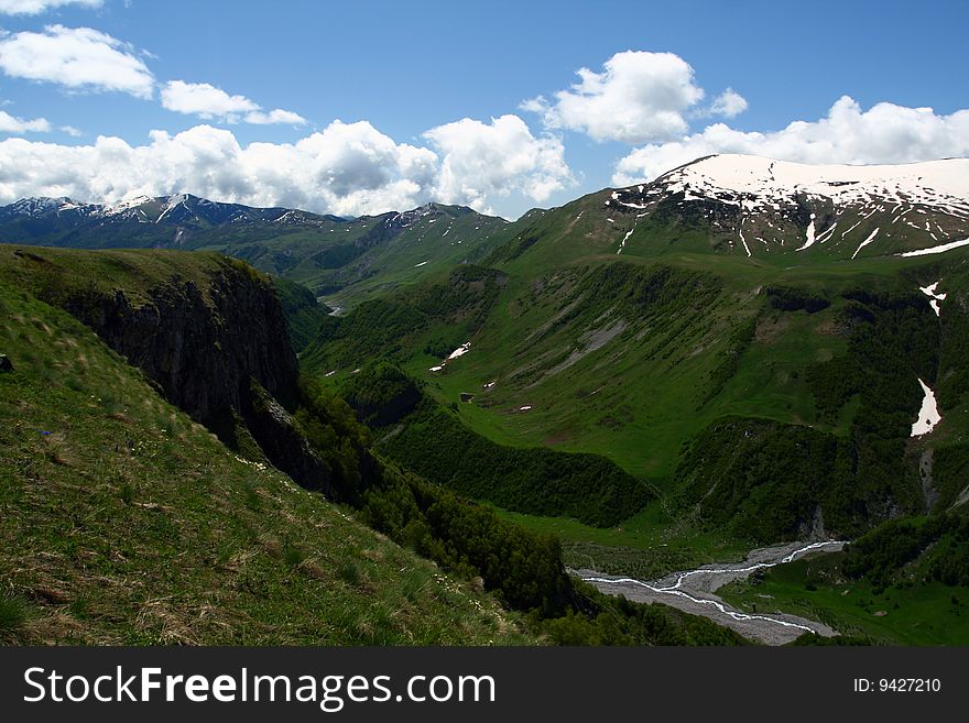 Big Caucasus Mountain Ridge, Georgia