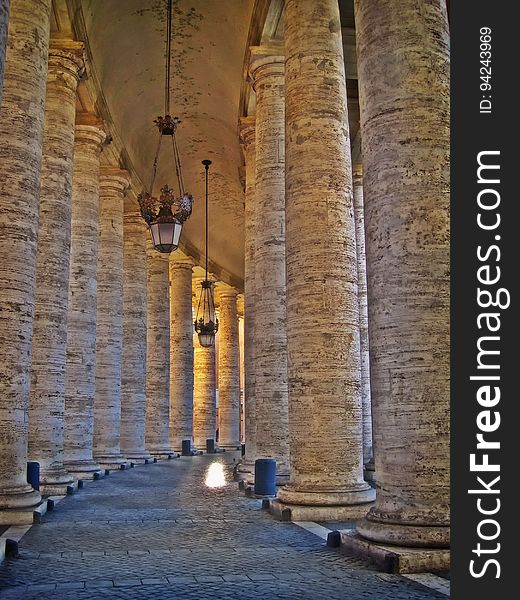 White Towers Hallway With Pendant Lamp