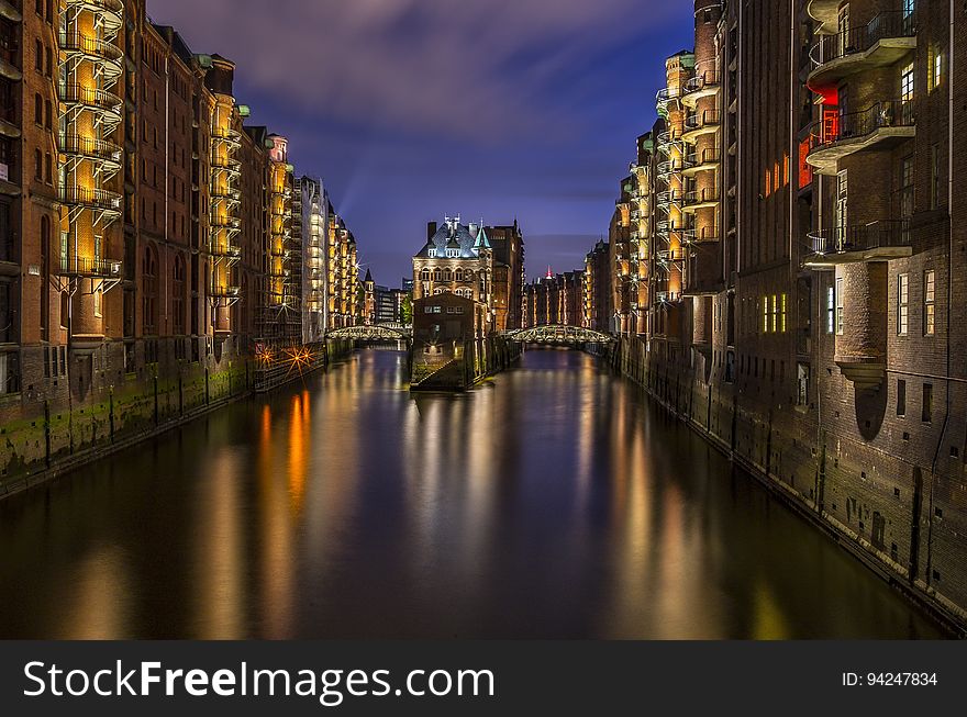 Reflection, Waterway, Body Of Water, Cityscape