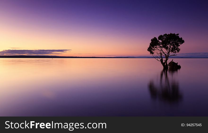 Reflection, Horizon, Sky, Nature