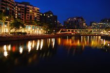 Colorful Bridge Along Singapore River Stock Photos Colorful Bridge Along Singapore River Stock Photos