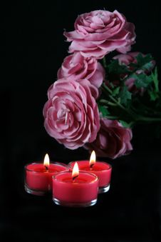 Candles And Flowers Stock Images Candles And Flowers Stock Images