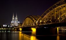 Dom And Hohenzollern Bridge In Cologne Stock Images Dom And Hohenzollern Bridge In Cologne Stock Images