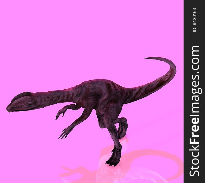 Rendered Image of a Dinosaur - with Clipping Path. Rendered Image of a Dinosaur - with Clipping Path