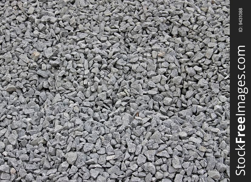 Road stone gravel to background