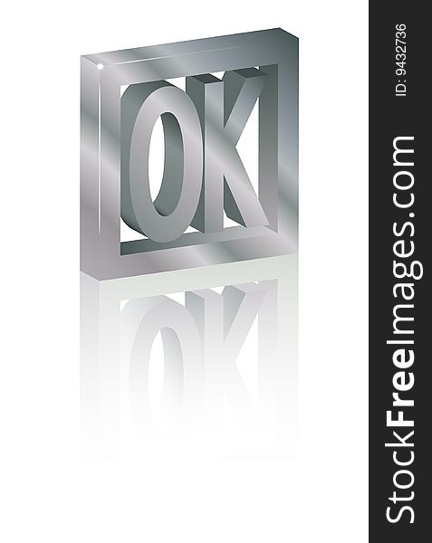 The ok symbol. A vector. Without mesh.