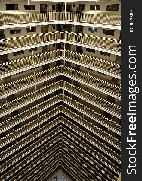 Symmetrical architecture design of Hong Kong public housing