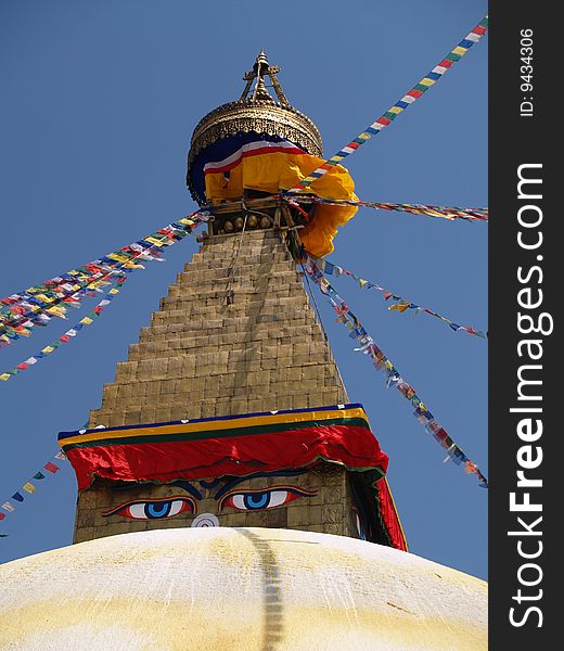 Nepalese stupa in Bodhnath, Nepal