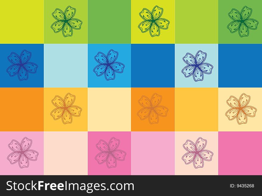 The vector illustration contains the image of abstract seamless background