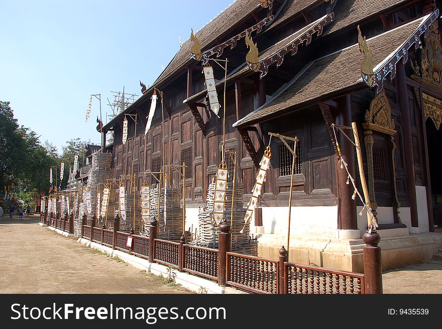 Old Wood Temple in Chiang Mai, Thailand