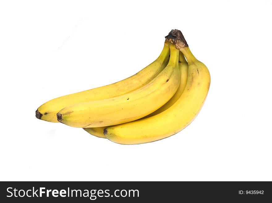Bananas bunch isolated on white