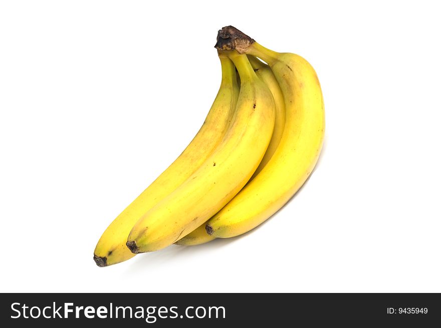 Bananas bunch isolated on white