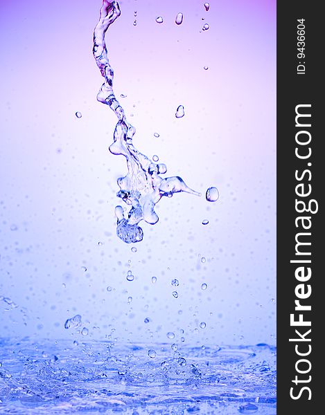 Background with splashing water.Water drop