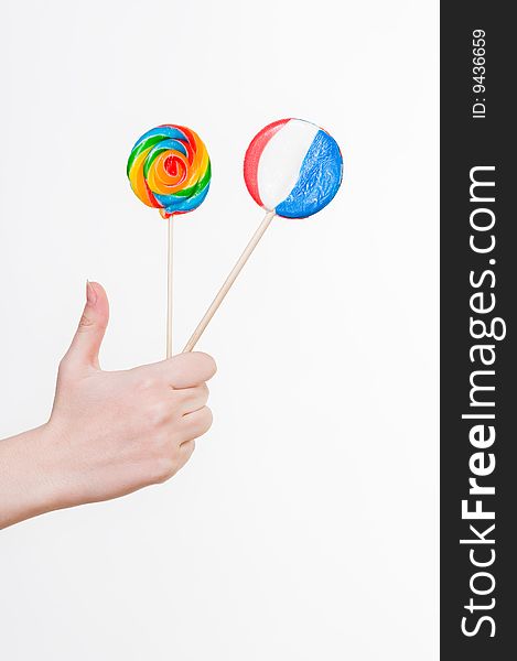 Female Hand With Lollipops