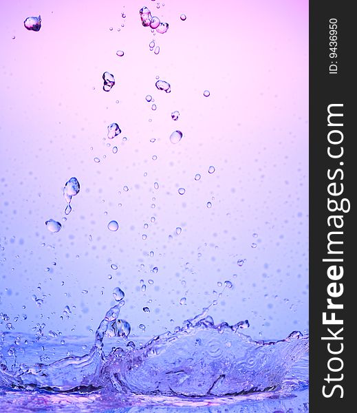 Background with splashing water.Water drop