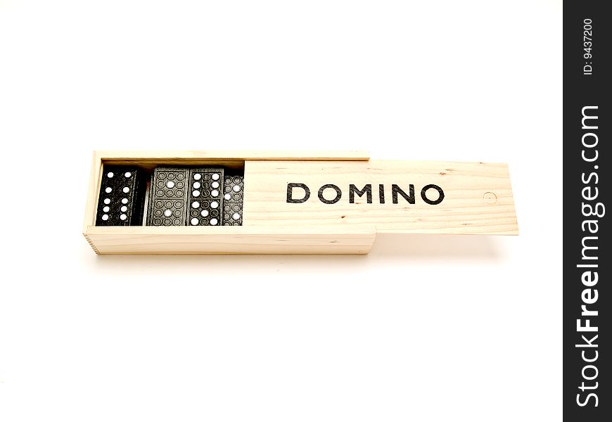 Dominoes 	
photography studio on a white background in the foreground