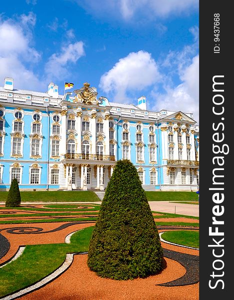 The Catherine Palace in Tsarskoye Selo, Russia