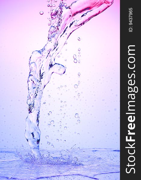 Background with splashing water.Water drop