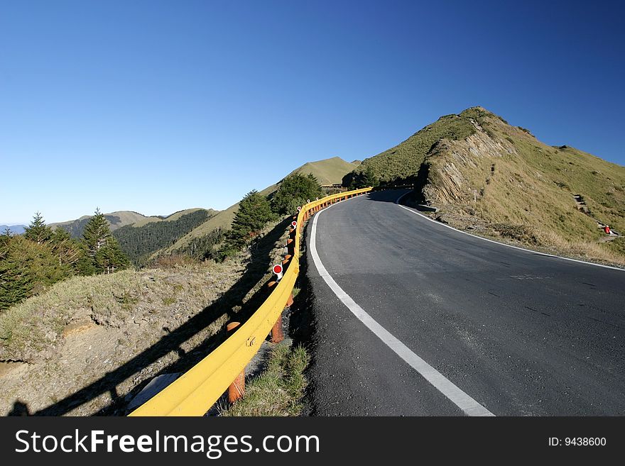 High Mountain With Blue Sky