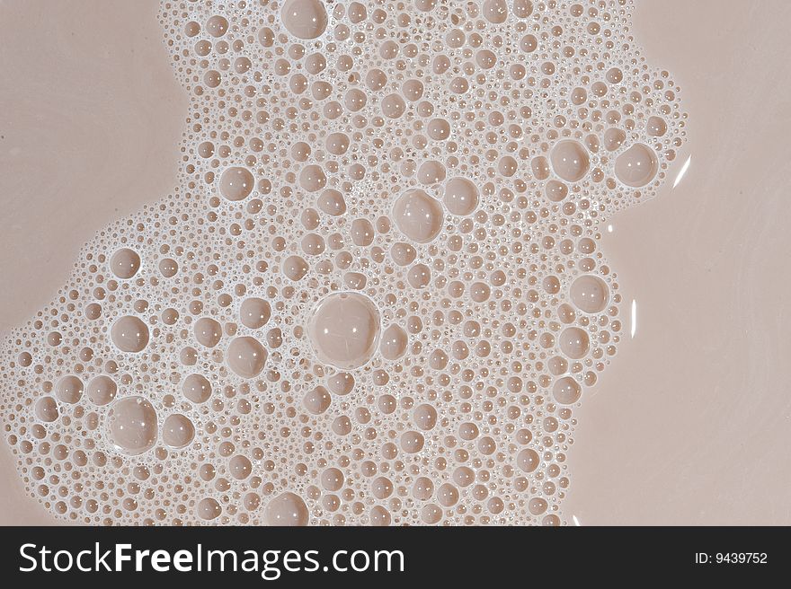 Background cocoa bubbles.milk bubbles