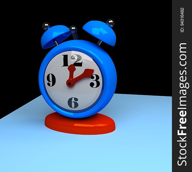 Blue, Clock, Alarm Clock, Product Design