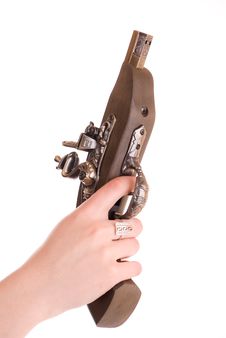 Pistol In A Hand Royalty Free Stock Photos Pistol In A Hand Royalty Free Stock Photos