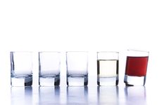 Glasses For Alcoholic Drinks Royalty Free Stock Photography