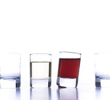 Glasses For Alcoholic Drinks Stock Photo
