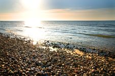 Sea At Sunset Royalty Free Stock Images Sea At Sunset Royalty Free Stock Images