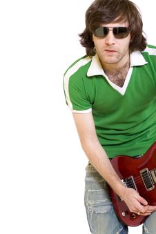 Guitarist Playing His Electric Guitar Royalty Free Stock Image Guitarist Playing His Electric Guitar Royalty Free Stock Image