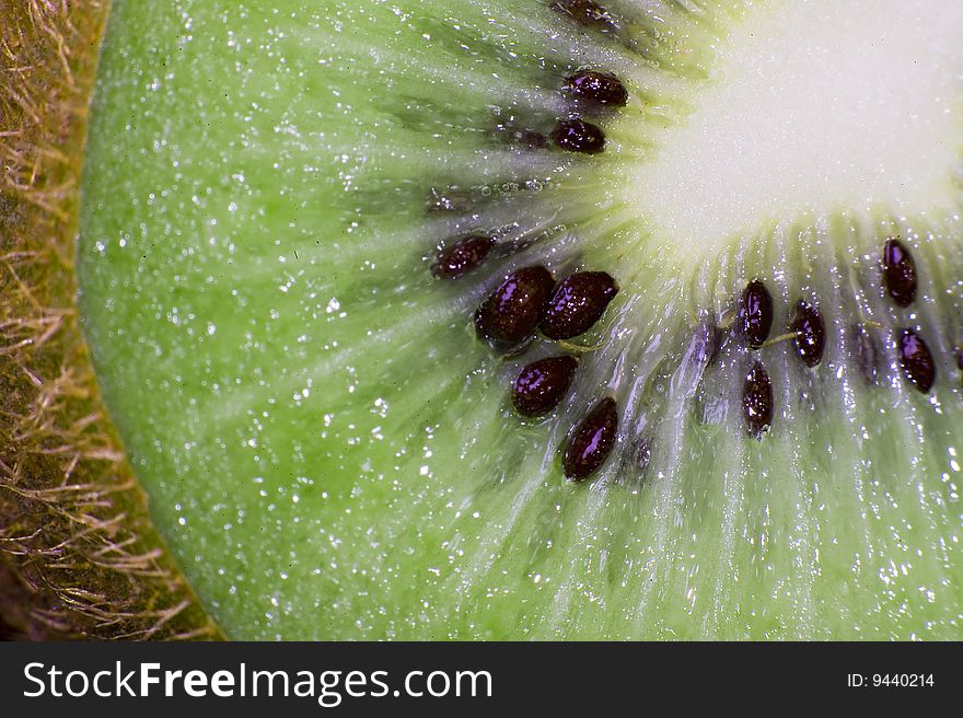 Kiwi macro.Sweet Tropical fruit