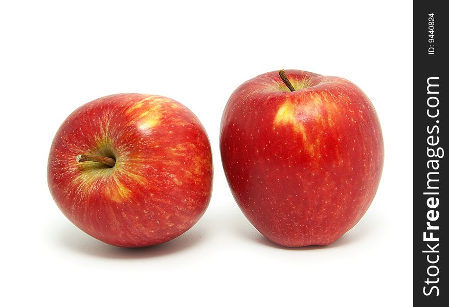 Fresh apples isolated on a white
