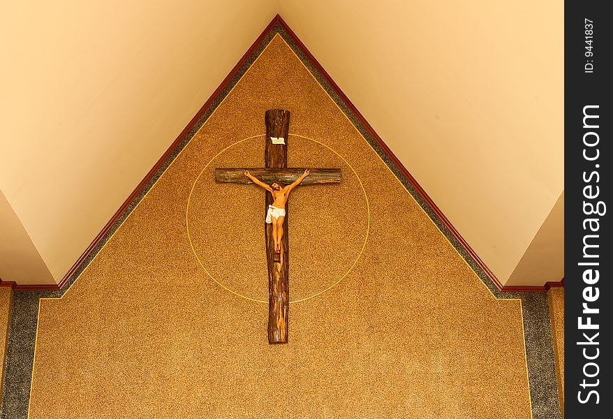 Decoration in catholic church in Thailand