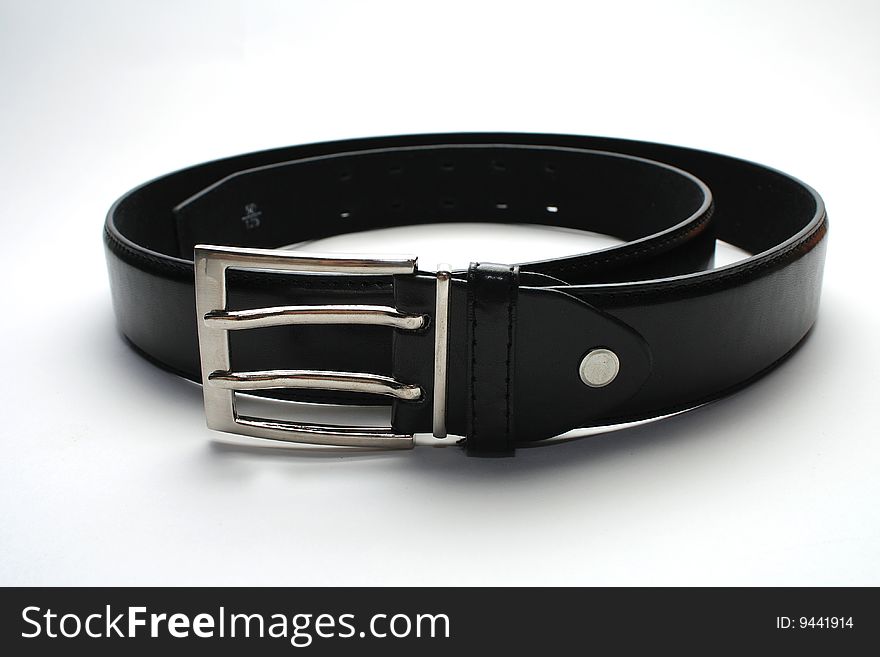 Belt             Black belt bryuchny isolated on a white background