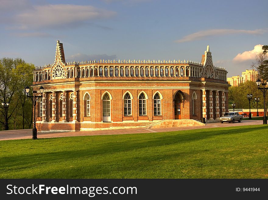 Moscow park palace band of Tsaritsyno